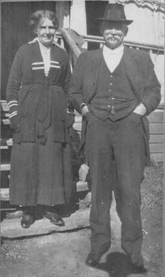 1920s late - Gerald and Bertha (nee Coleman) Martin
Bridget (Bertha) Coleman (1864-1941), the daughter of Bridget Carrucan, married Gerald Martin in 1894. They had five children, all born in the Ballarat district, all with either nicknames or abbreviations, as was common at the end of the Victorian Era.
Lilian (Lil) Bertha(1896-1984)
Edwin (Ted) Gerald (1897-1978)
John (Jack) Herbert (1899-1977)
Constance (Connie) Mary (1902-1938)
Rebecca (Rita) Winifred (1905-1989)
