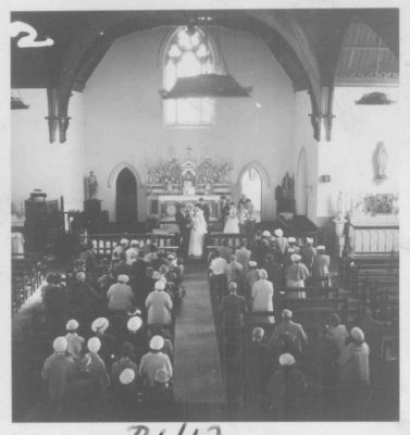 1959 - marriage of Ted Carrucan and Ellen Beeson at Our Lady of the Assumption Catholic Church in Onehunga
Edmond Thomas (Ted) Carrucan (1929-1991) married Ellen Monica Beeson in 1959 at Our Lady of the Assumption Catholic Church in Onehunga.
You can read more about this church at http://www.onehungacatholic.org.nz/
