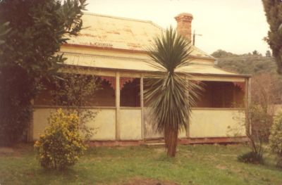 1966 - Dalton St Carrucan farmhouse in Eltham
When John Francis (Jack) Carrucan died in 1976, inspections of the old family farm house in Dalton St showed that it was too badly effected by white ants (we had known that and had to walk very carefully in the back rooms due to the deterioration of the floor). Thus the house was pulled down when the property was split up and sold after Jack's death. What a shame!

