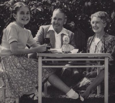 1950 - Mary Leo and Dorothy Carrucan
Leo Carrucan, the fourth child of Margaret and Michael Carrucan of Kew, was born on 23rd December 1901. He met Mary Ellen Angus from Hawthorn in 1927 and they married in January 1935 at Immaculate Conception Church, Hawthorn. Mary and Leo had one daughter, Mary Therese, in April 1938 but, ten days after giving birth, Mary died of cancer. In 1940, Leo married Dorothy Hopper and they lived happily as a family at 73 Edgevale Rd, Kew. This photo shows Leo in relaxed mode with his daughter Mary and his wife Dorothy, sometime around 1950.
Leo died suddenly on 27th March 1958 from a heart attack while sitting in his truck at the Alphington Quarries. He was only 57 years of age. He was buried in the Kew Cemetery. Leo is remembered fondly by his daughter Mary as a wonderful father and a wonderful husband to Dorothy who subsequently died in 1979.
Leo was a grandson of Peter Carrucan and Hannah Woods.
