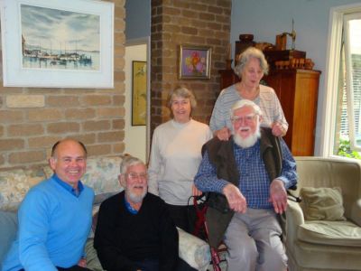 2008 Michael Carrucan visit - Michael with Jim and Helen and John Martin and Mary Conheady
