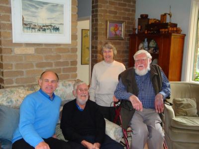 2008 Michael Carrucan visit - Michael with Jim and John Martin and Mary Conheady
