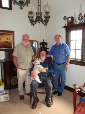 2008 Michael Carrucan visit - Michael with Peter Cuffley and his brother
