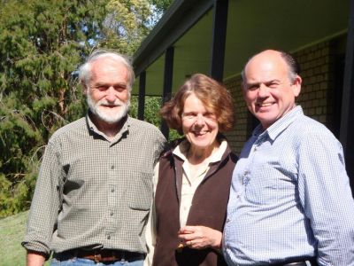 2008 Michael Carrucan visit - Michael with Peter and Joy Carrucan of Woodford
